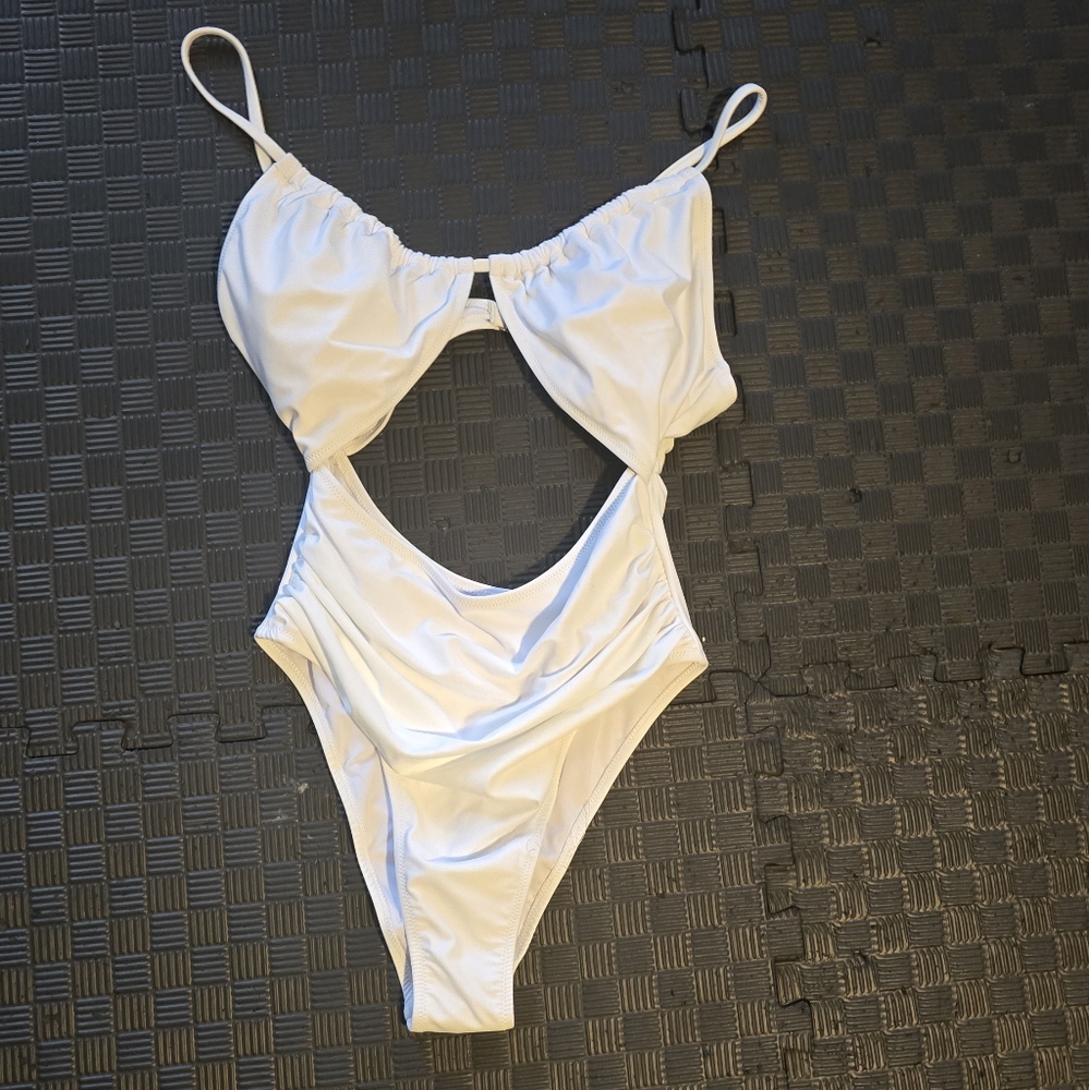White Cutout Swimsuit